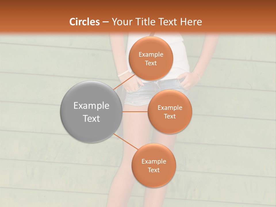 A Woman Standing In Front Of A Green Wall PowerPoint Template