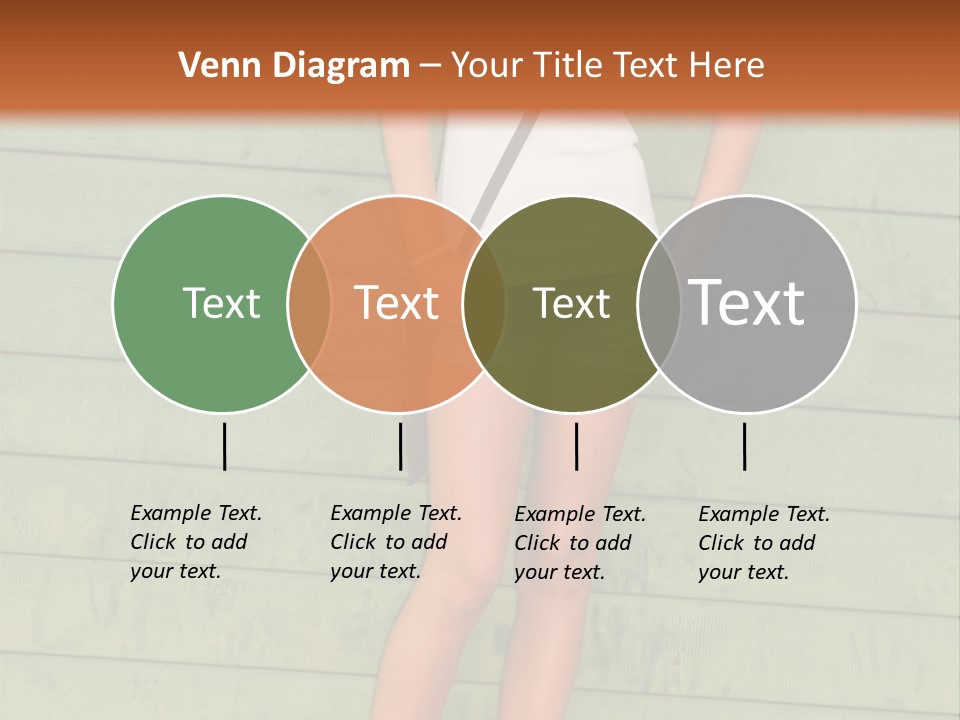 A Woman Standing In Front Of A Green Wall PowerPoint Template