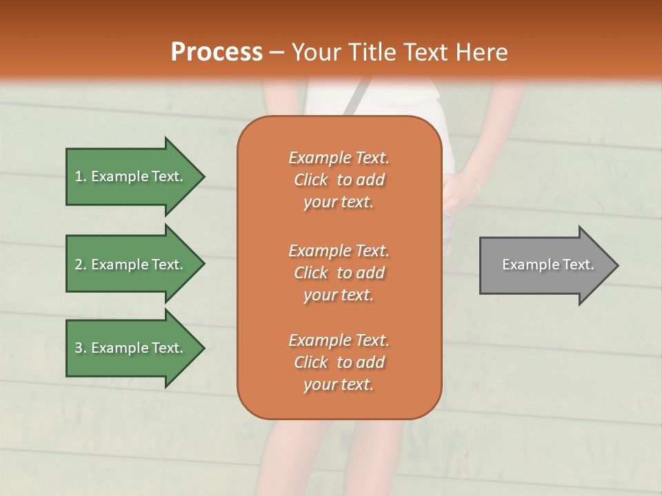 A Woman Standing In Front Of A Green Wall PowerPoint Template