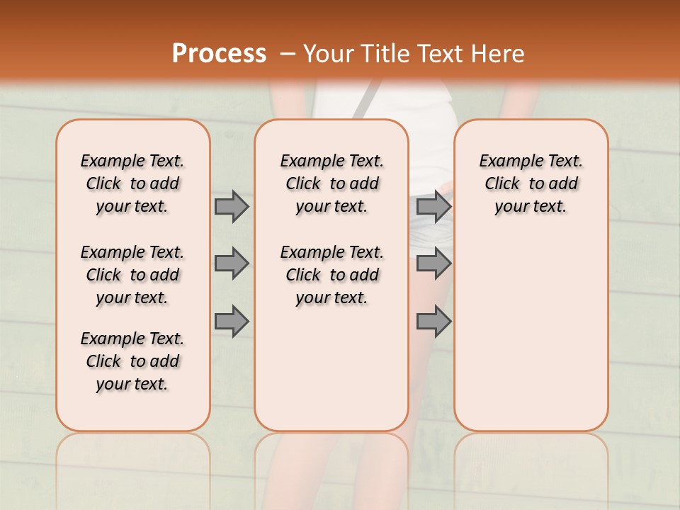 A Woman Standing In Front Of A Green Wall PowerPoint Template