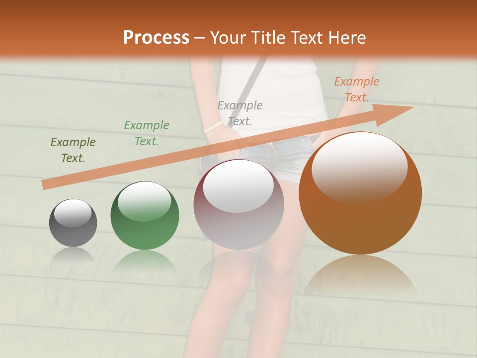 A Woman Standing In Front Of A Green Wall PowerPoint Template