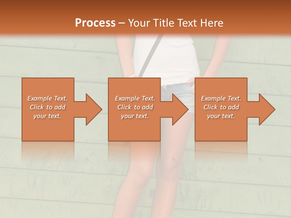 A Woman Standing In Front Of A Green Wall PowerPoint Template