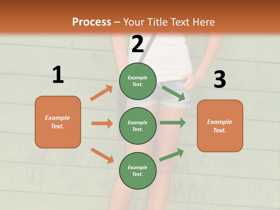 A Woman Standing In Front Of A Green Wall PowerPoint Template