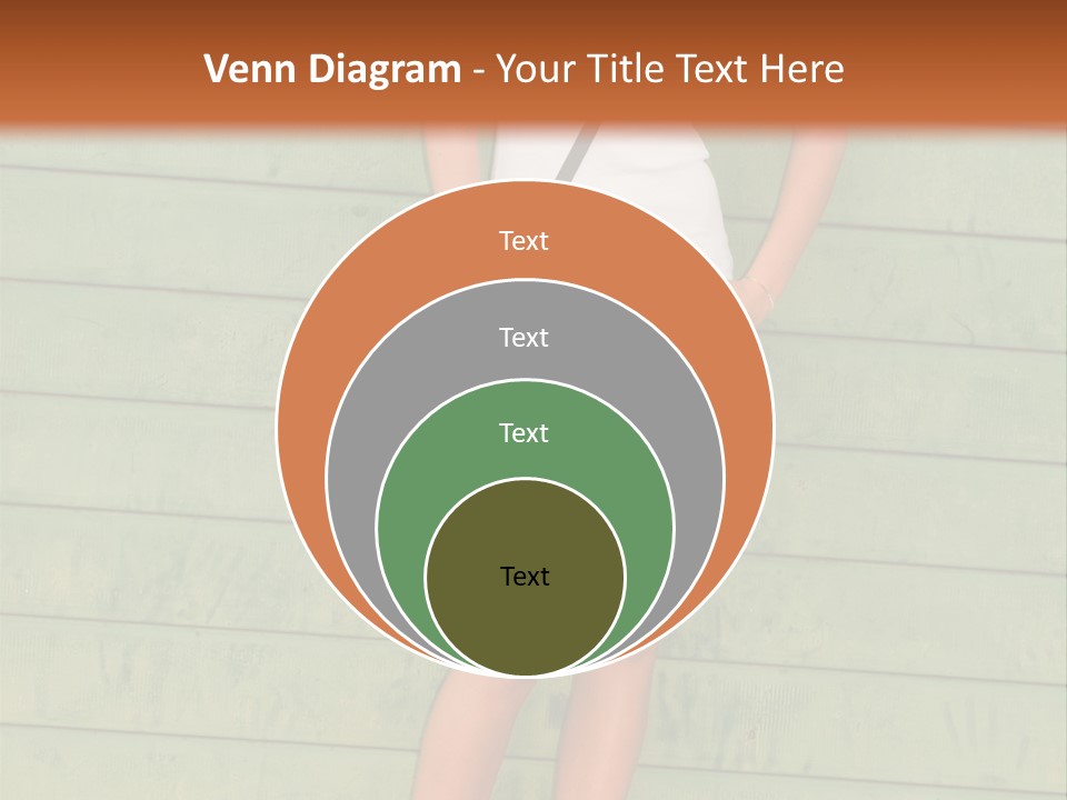 A Woman Standing In Front Of A Green Wall PowerPoint Template
