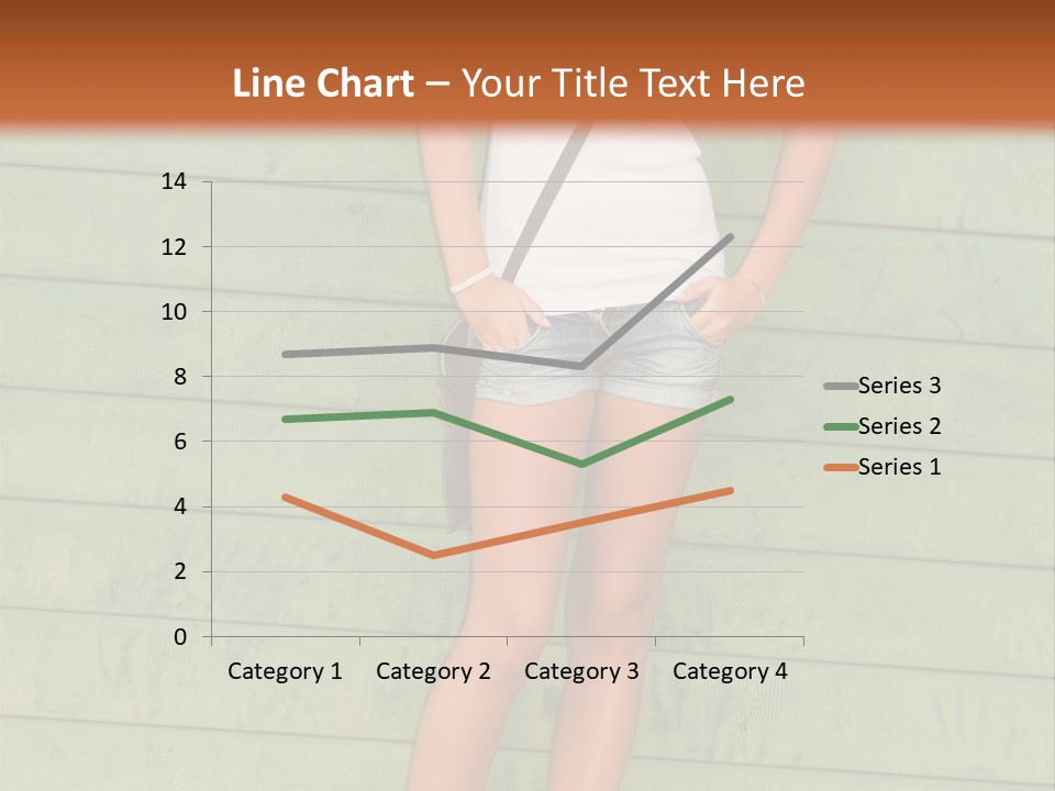 A Woman Standing In Front Of A Green Wall PowerPoint Template