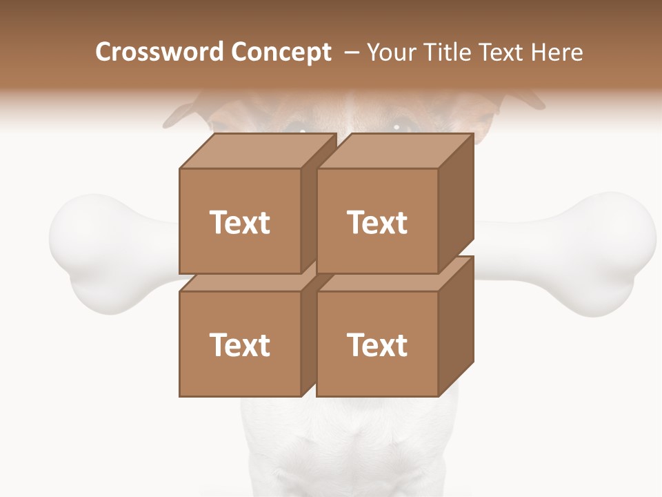 A Dog Holding A Large Bone In Its Mouth PowerPoint Template