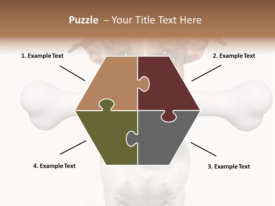 A Dog Holding A Large Bone In Its Mouth PowerPoint Template