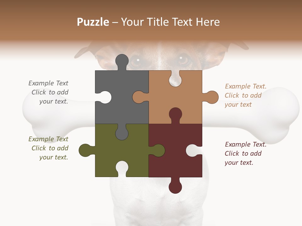 A Dog Holding A Large Bone In Its Mouth PowerPoint Template