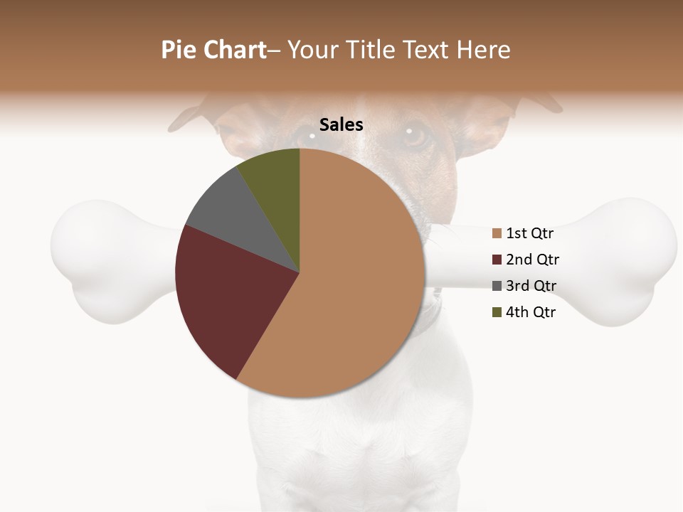 A Dog Holding A Large Bone In Its Mouth PowerPoint Template