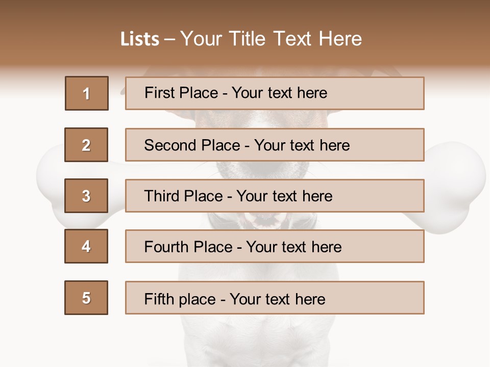 A Dog Holding A Large Bone In Its Mouth PowerPoint Template