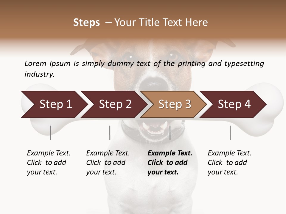 A Dog Holding A Large Bone In Its Mouth PowerPoint Template