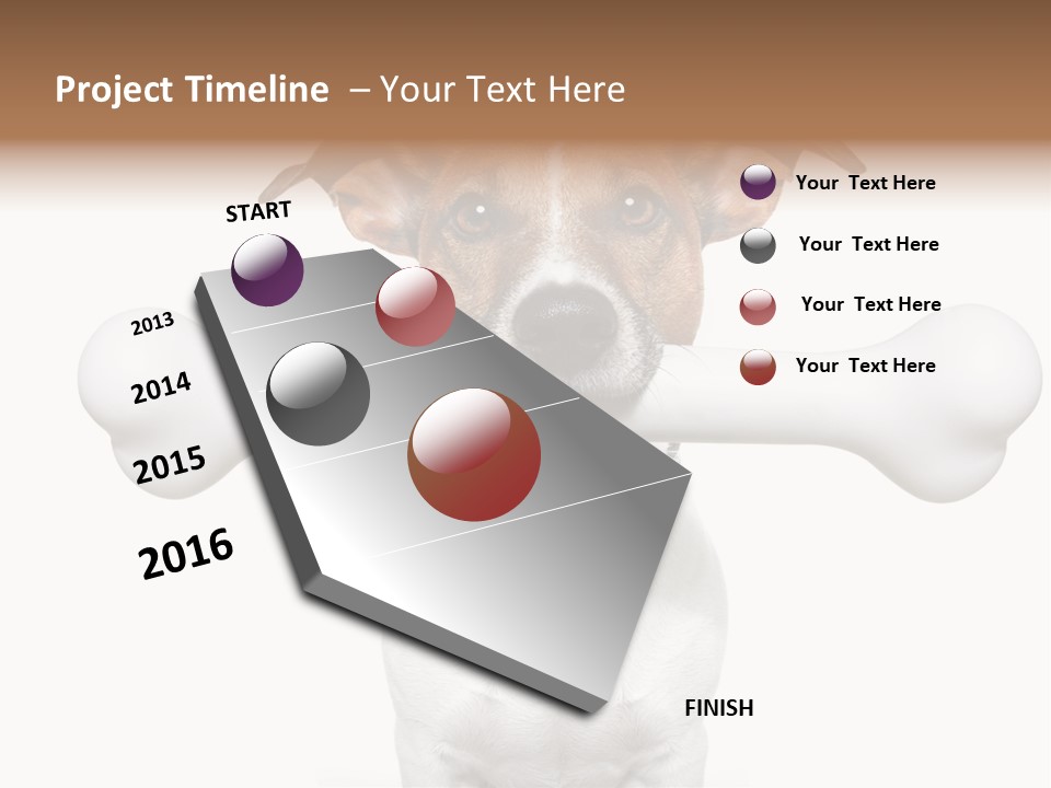 A Dog Holding A Large Bone In Its Mouth PowerPoint Template