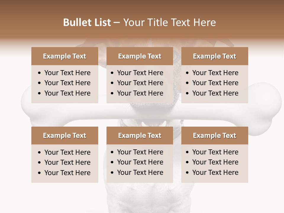 A Dog Holding A Large Bone In Its Mouth PowerPoint Template