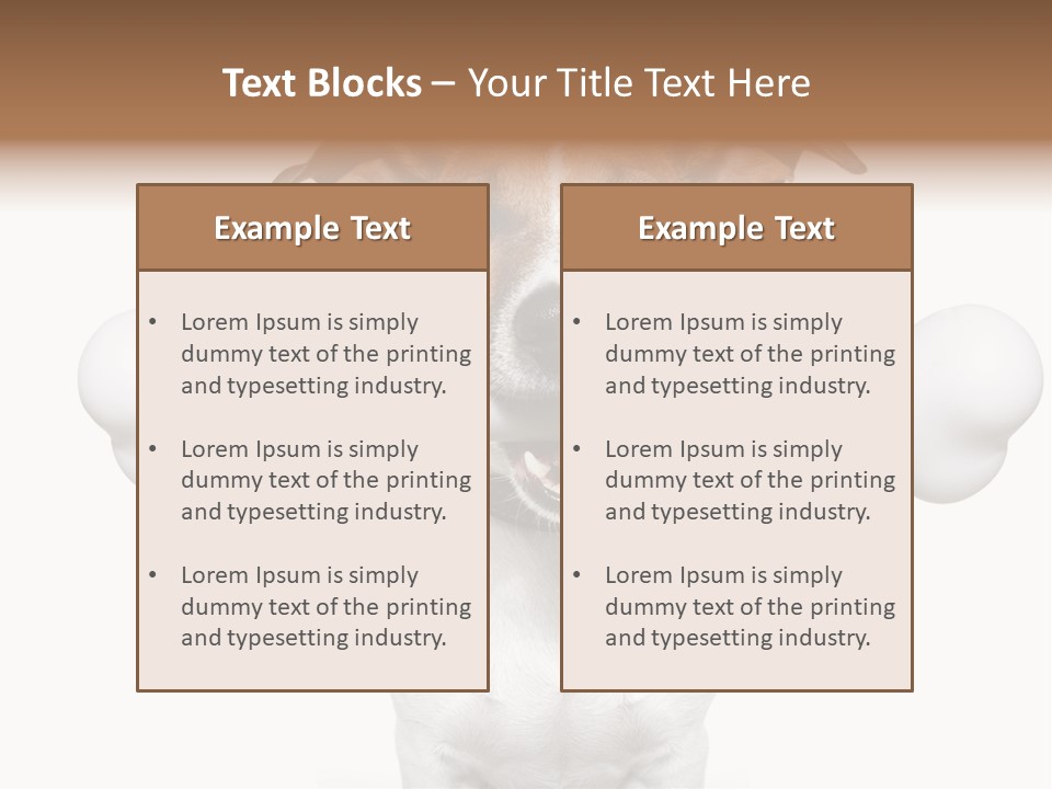 A Dog Holding A Large Bone In Its Mouth PowerPoint Template