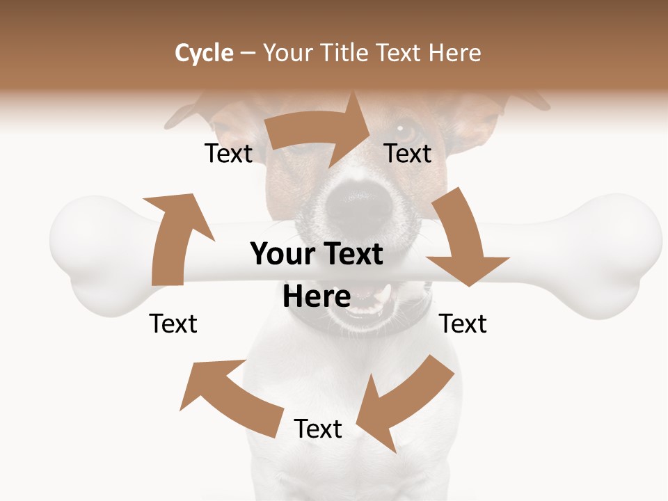 A Dog Holding A Large Bone In Its Mouth PowerPoint Template