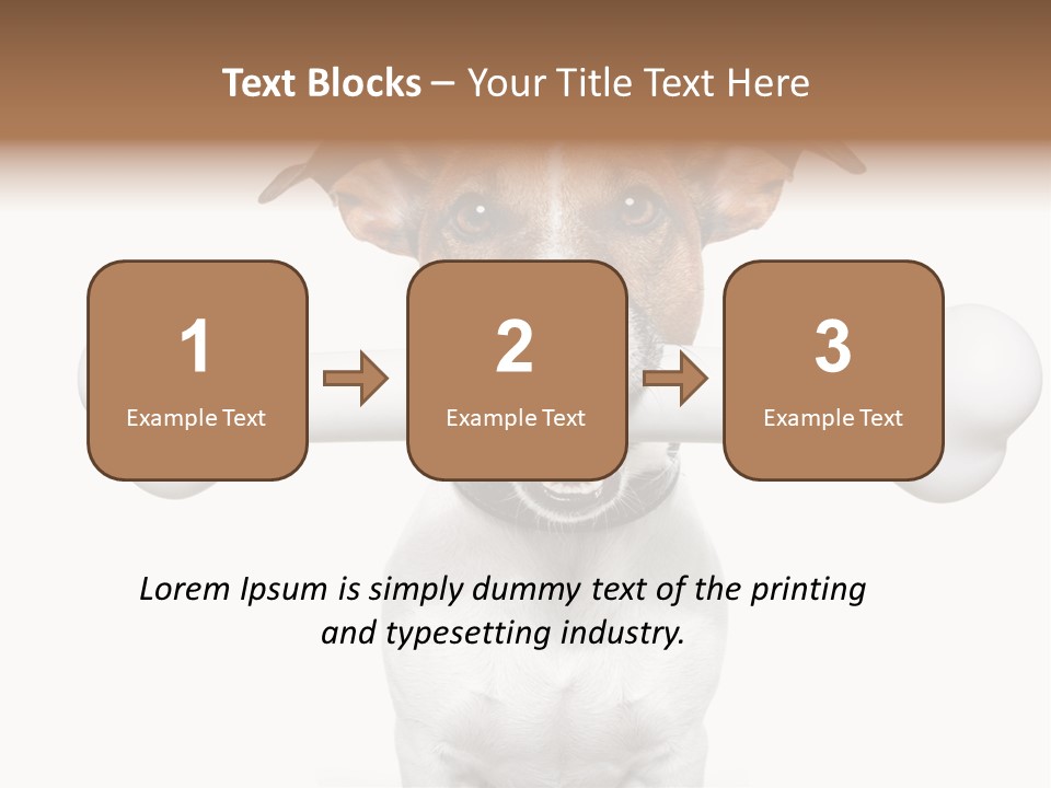 A Dog Holding A Large Bone In Its Mouth PowerPoint Template