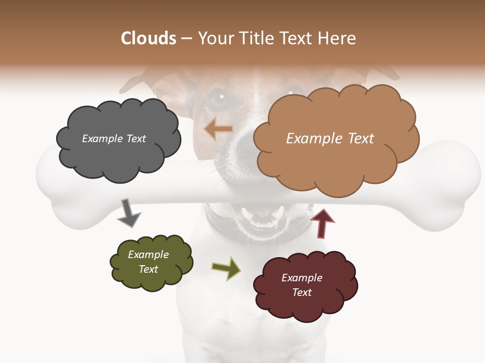 A Dog Holding A Large Bone In Its Mouth PowerPoint Template