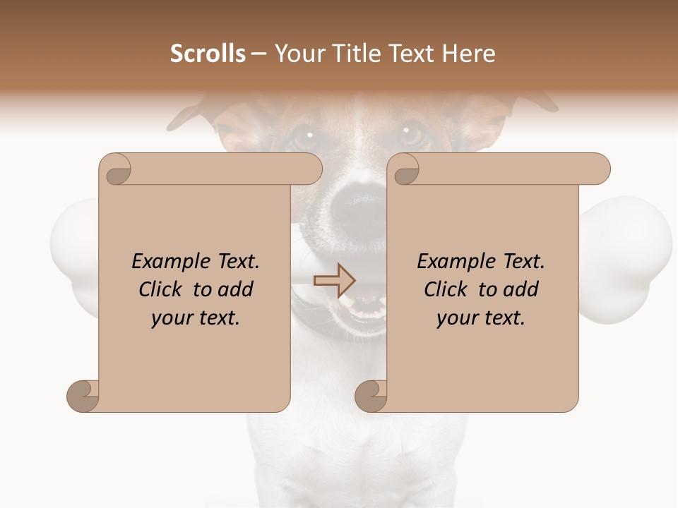 A Dog Holding A Large Bone In Its Mouth PowerPoint Template