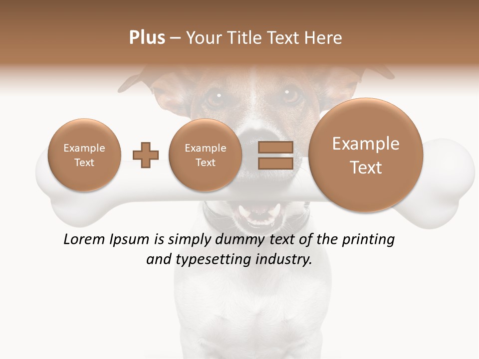 A Dog Holding A Large Bone In Its Mouth PowerPoint Template