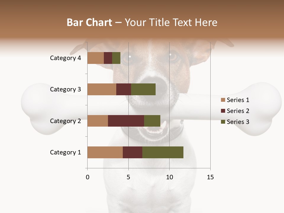 A Dog Holding A Large Bone In Its Mouth PowerPoint Template