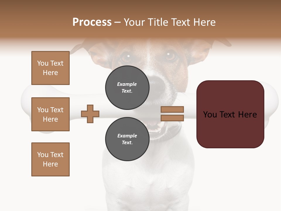 A Dog Holding A Large Bone In Its Mouth PowerPoint Template