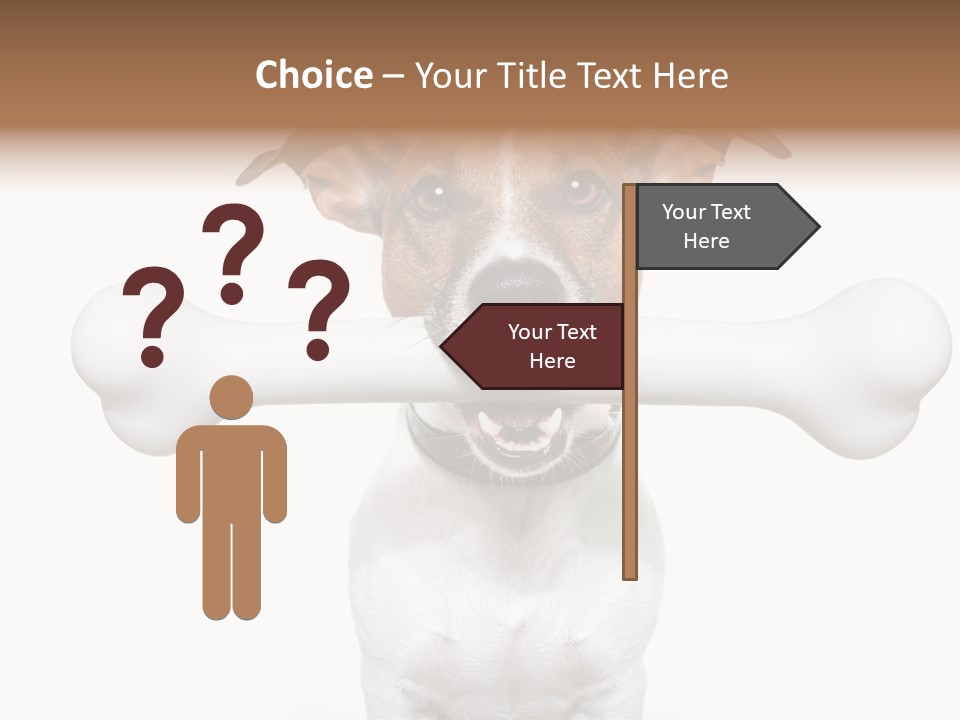 A Dog Holding A Large Bone In Its Mouth PowerPoint Template