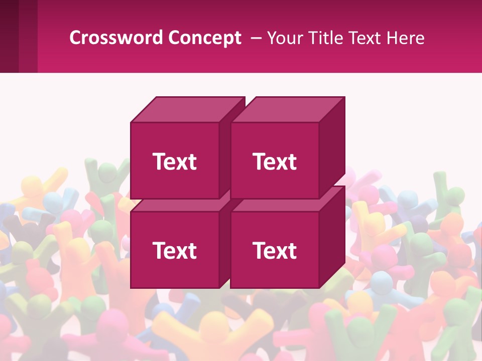 A Large Group Of Colorful Toy Figures In A Pile PowerPoint Template