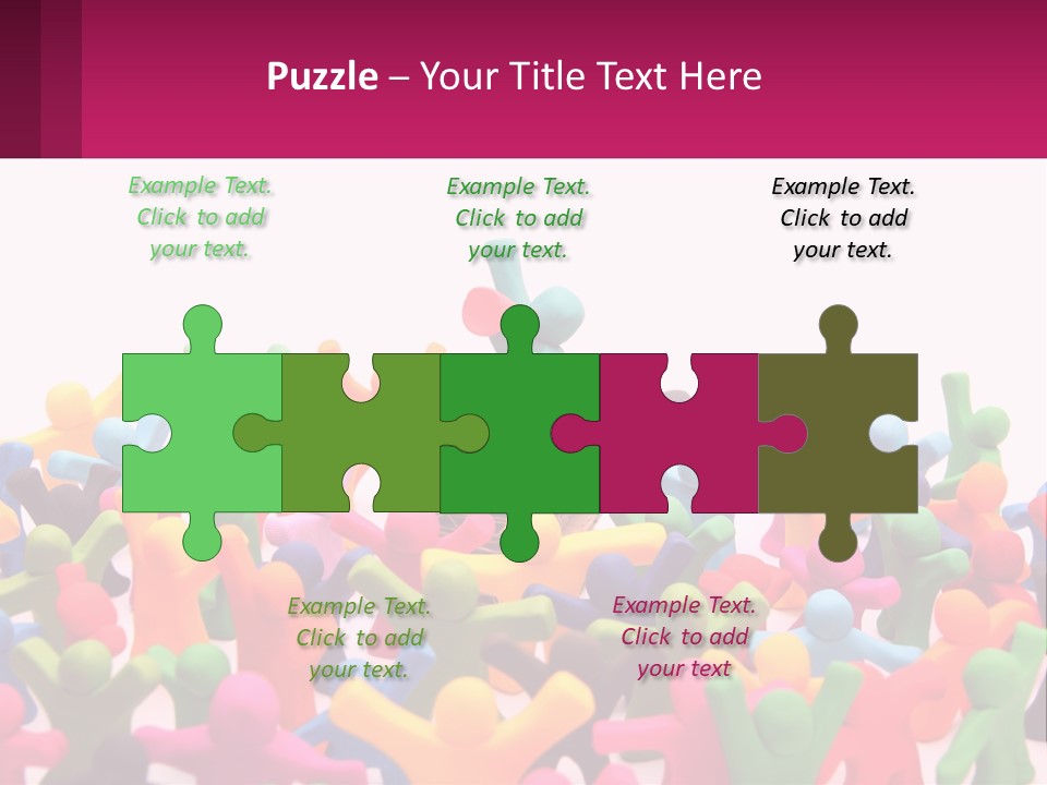 A Large Group Of Colorful Toy Figures In A Pile PowerPoint Template