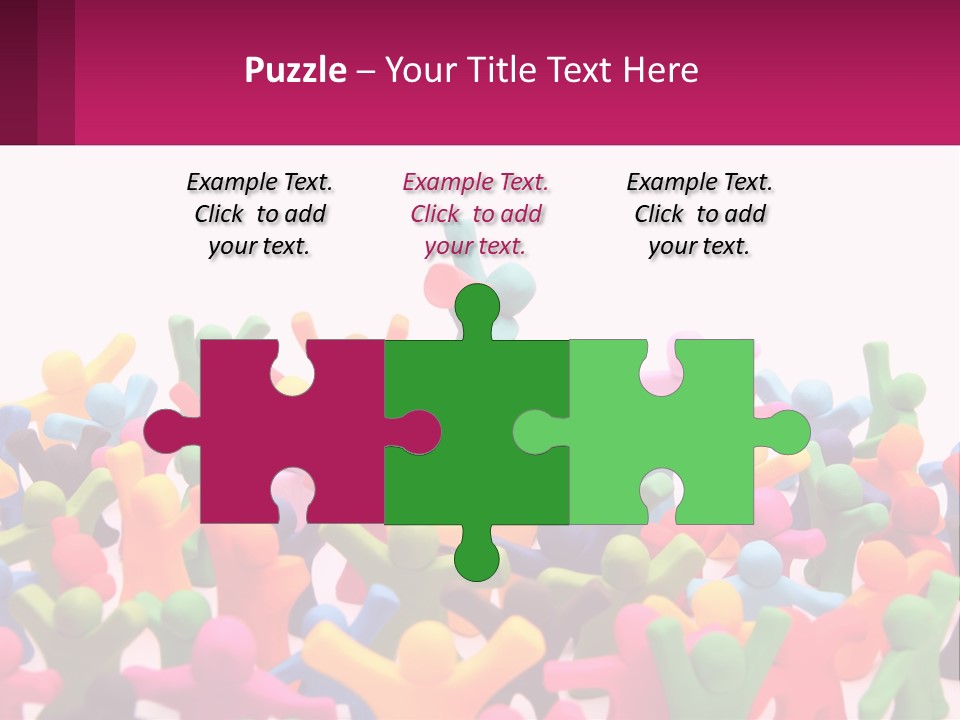 A Large Group Of Colorful Toy Figures In A Pile PowerPoint Template