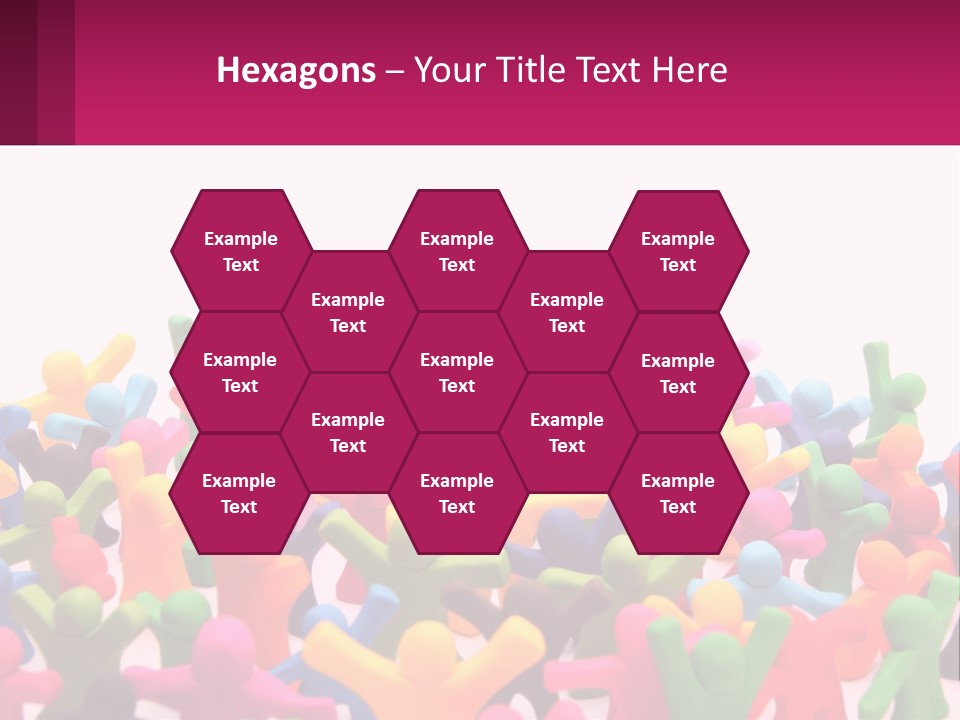 A Large Group Of Colorful Toy Figures In A Pile PowerPoint Template