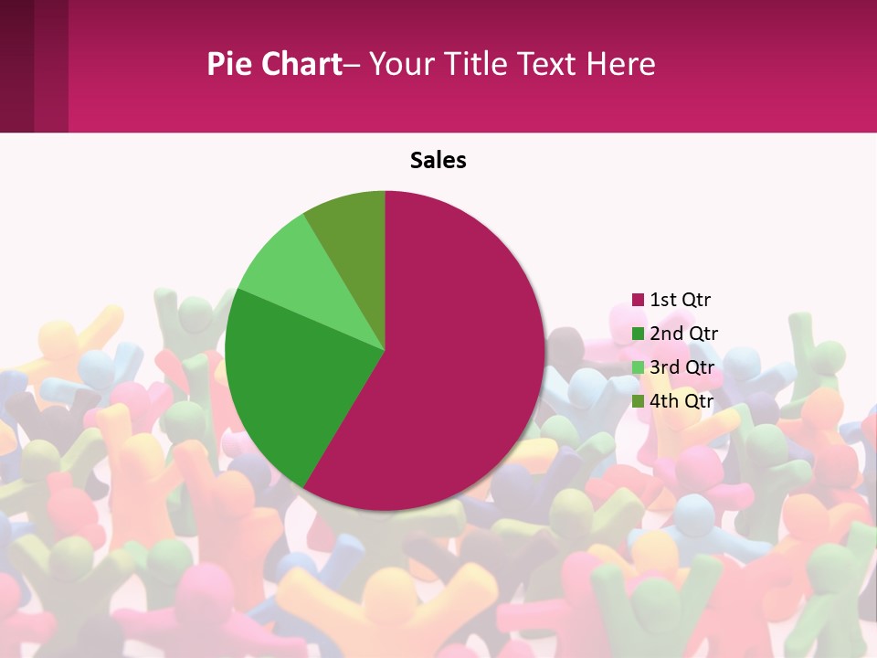A Large Group Of Colorful Toy Figures In A Pile PowerPoint Template