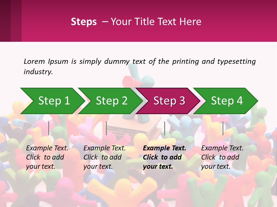 A Large Group Of Colorful Toy Figures In A Pile PowerPoint Template