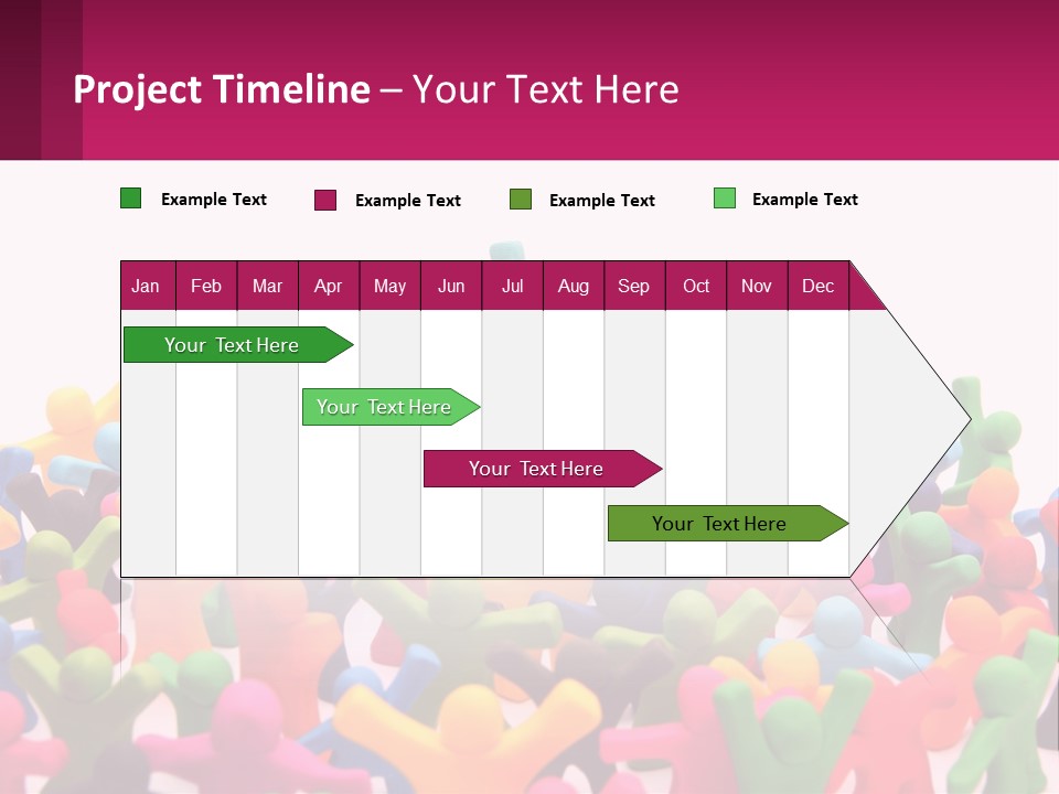 A Large Group Of Colorful Toy Figures In A Pile PowerPoint Template