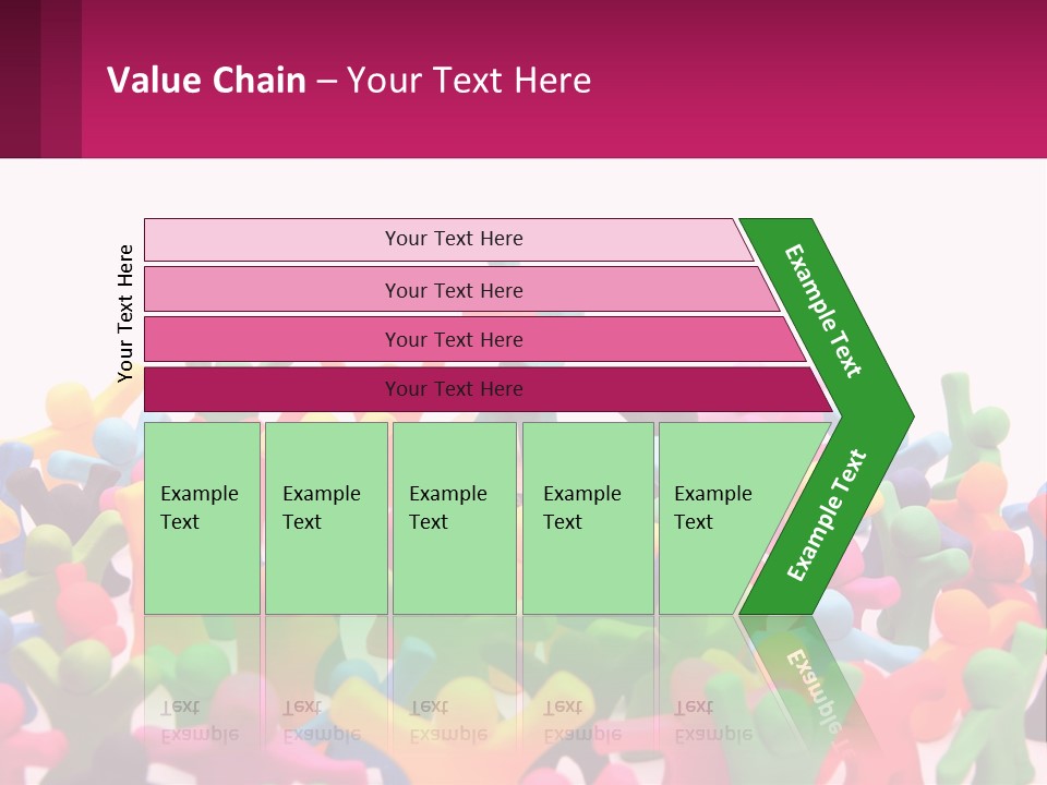 A Large Group Of Colorful Toy Figures In A Pile PowerPoint Template