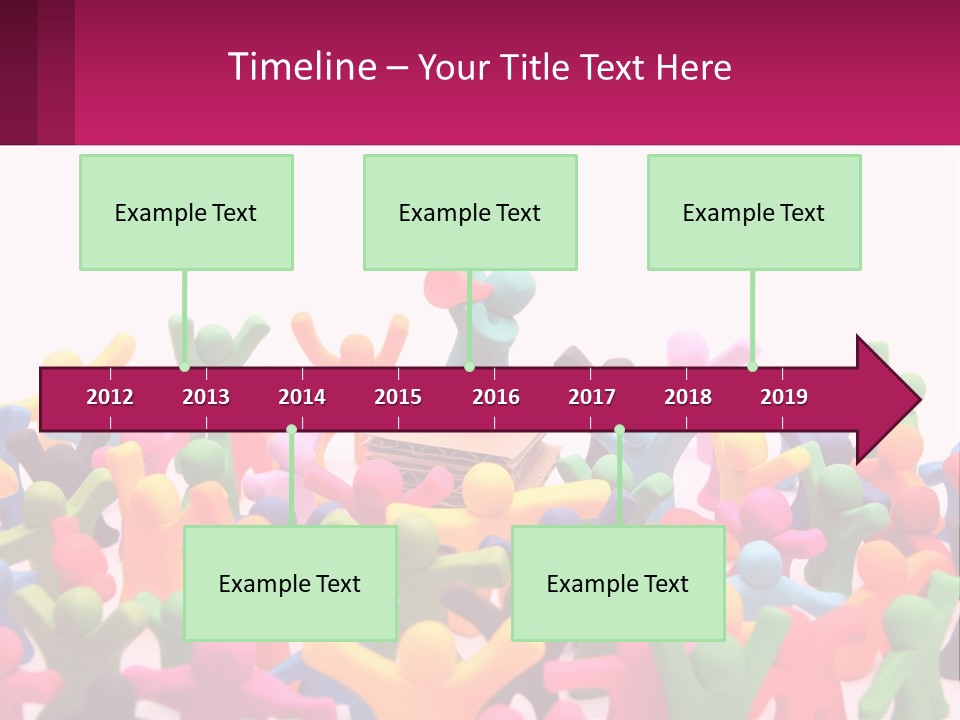 A Large Group Of Colorful Toy Figures In A Pile PowerPoint Template
