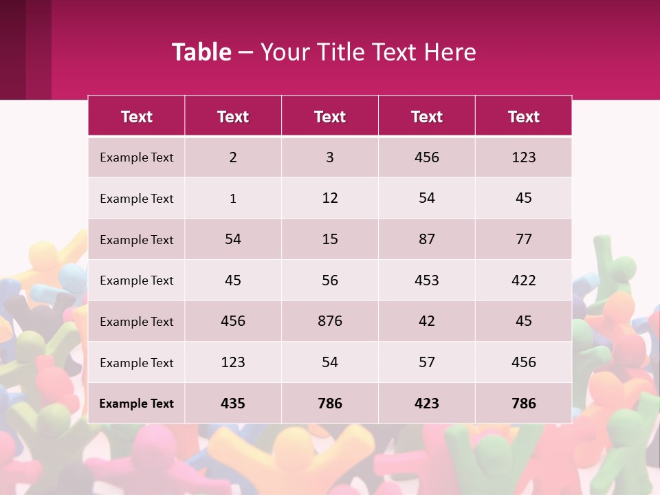 A Large Group Of Colorful Toy Figures In A Pile PowerPoint Template