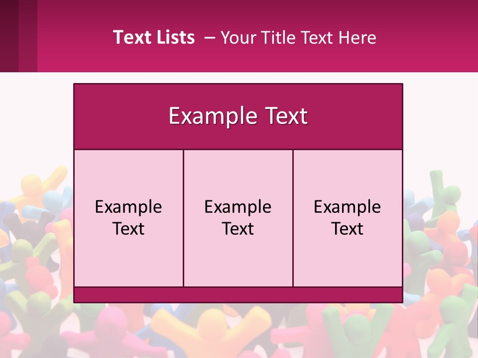 A Large Group Of Colorful Toy Figures In A Pile PowerPoint Template