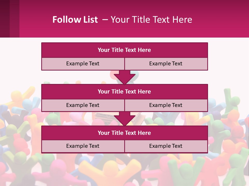 A Large Group Of Colorful Toy Figures In A Pile PowerPoint Template