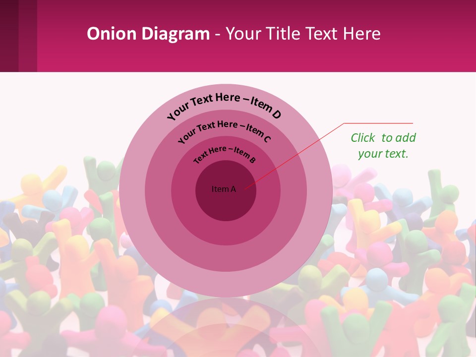 A Large Group Of Colorful Toy Figures In A Pile PowerPoint Template