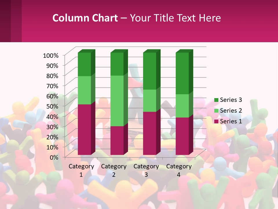 A Large Group Of Colorful Toy Figures In A Pile PowerPoint Template