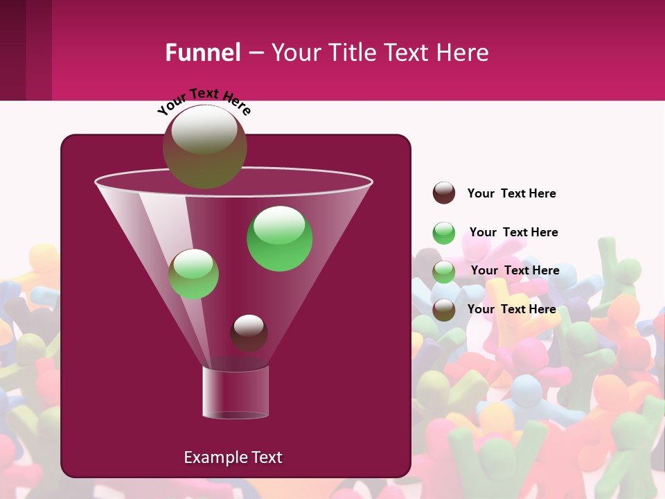 A Large Group Of Colorful Toy Figures In A Pile PowerPoint Template