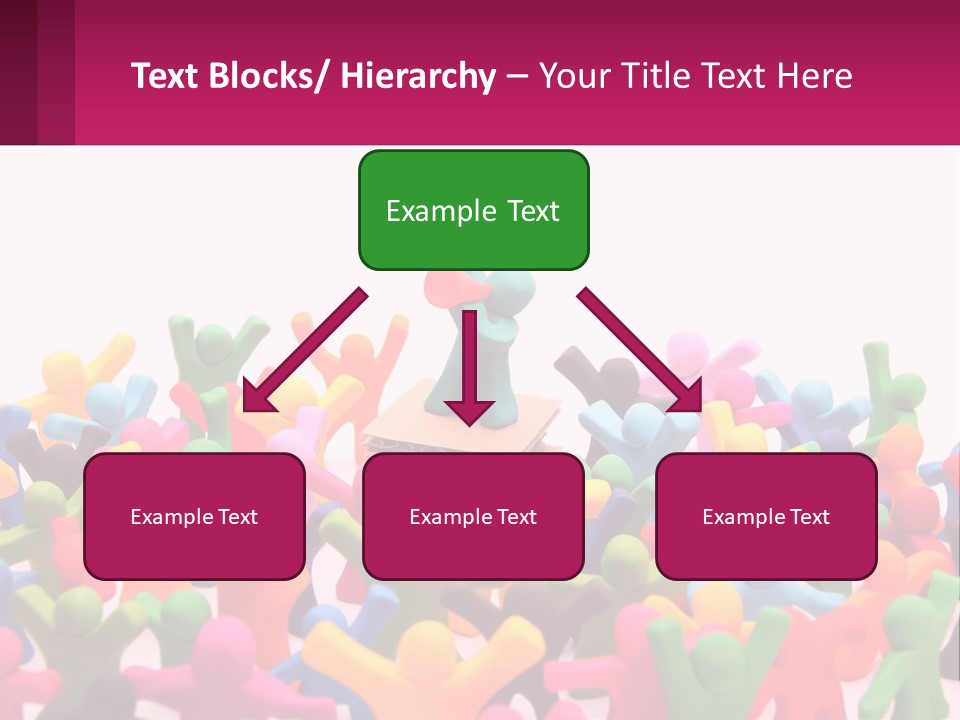 A Large Group Of Colorful Toy Figures In A Pile PowerPoint Template