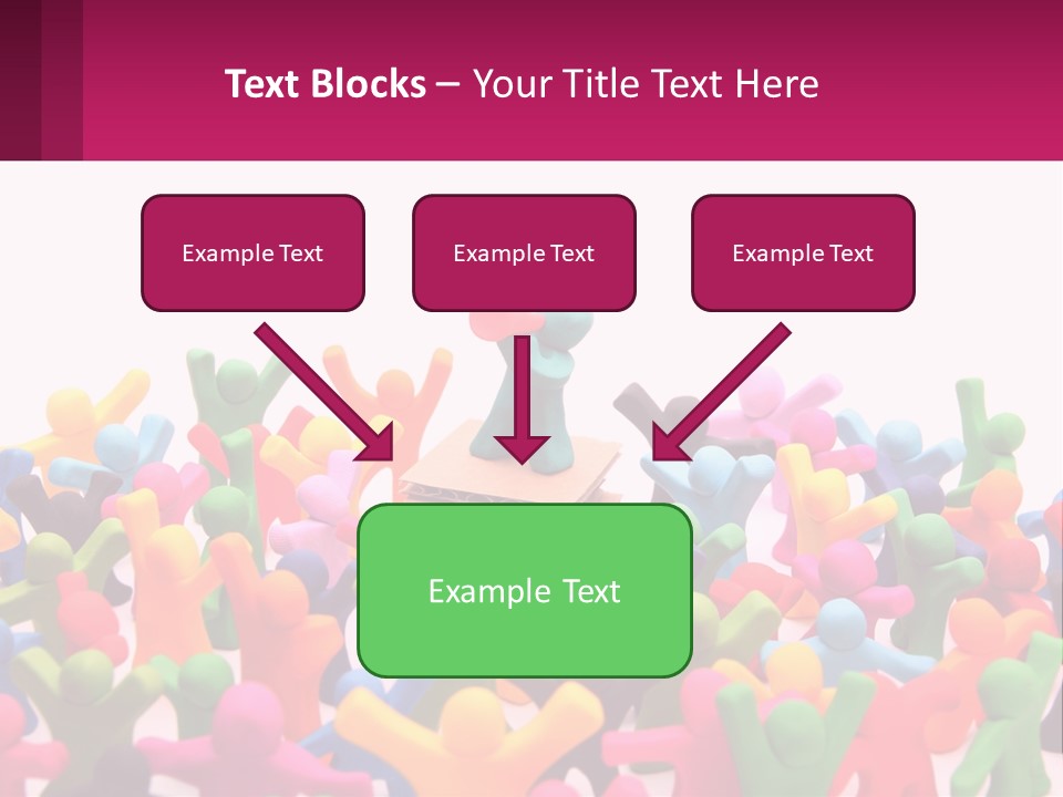 A Large Group Of Colorful Toy Figures In A Pile PowerPoint Template