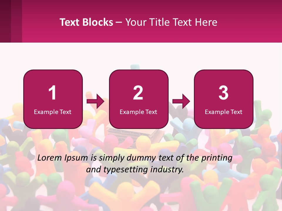 A Large Group Of Colorful Toy Figures In A Pile PowerPoint Template