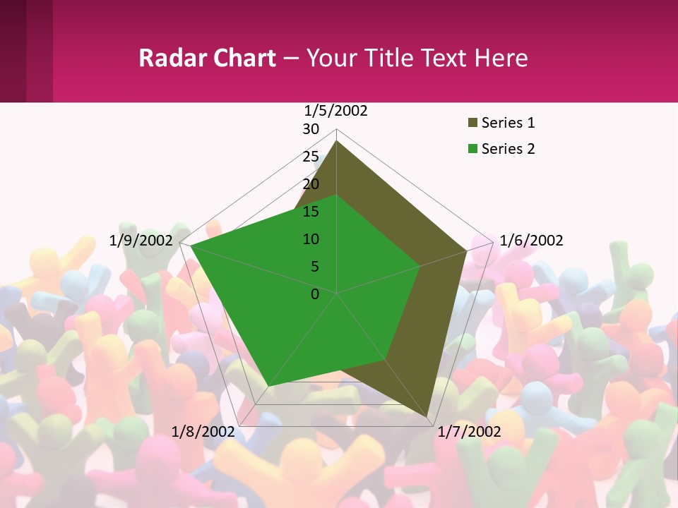 A Large Group Of Colorful Toy Figures In A Pile PowerPoint Template