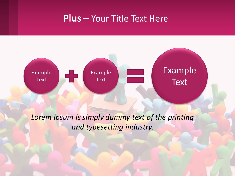 A Large Group Of Colorful Toy Figures In A Pile PowerPoint Template