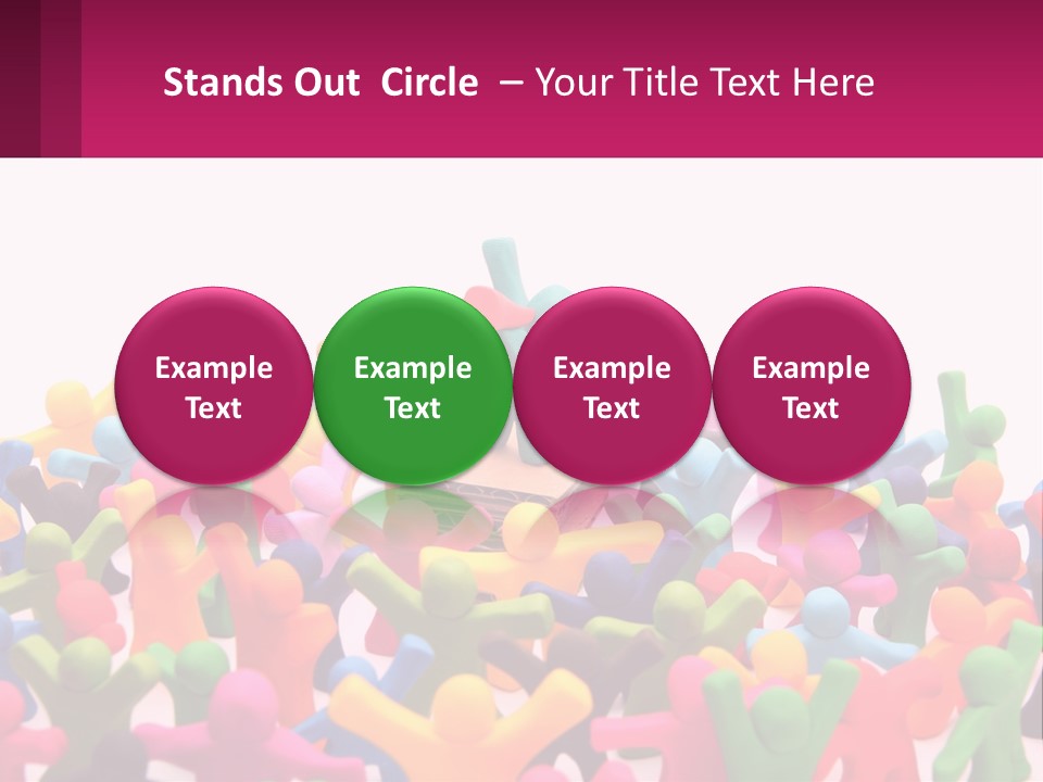 A Large Group Of Colorful Toy Figures In A Pile PowerPoint Template