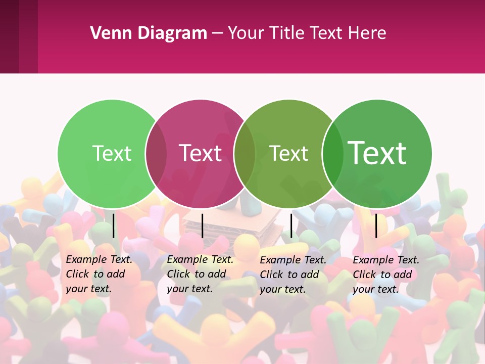 A Large Group Of Colorful Toy Figures In A Pile PowerPoint Template