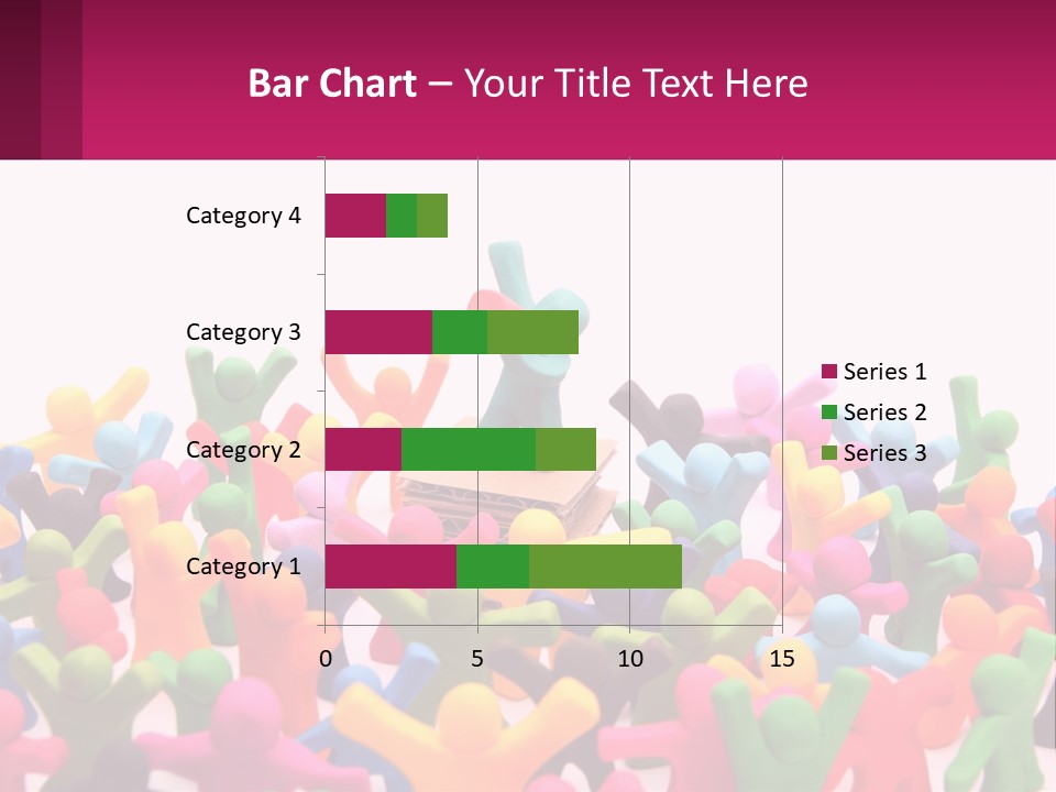 A Large Group Of Colorful Toy Figures In A Pile PowerPoint Template
