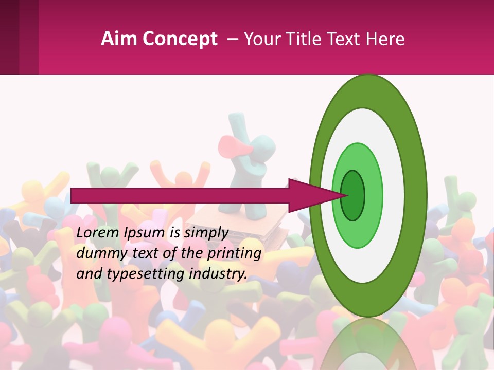 A Large Group Of Colorful Toy Figures In A Pile PowerPoint Template